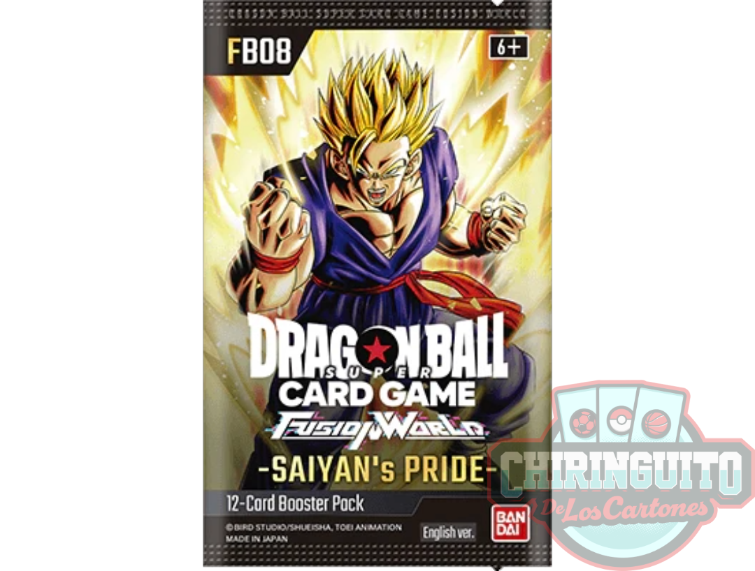 Dragon Ball Fusion World FB08 – Saiyan’s Pride Sobre 12 Cartas – Inglés