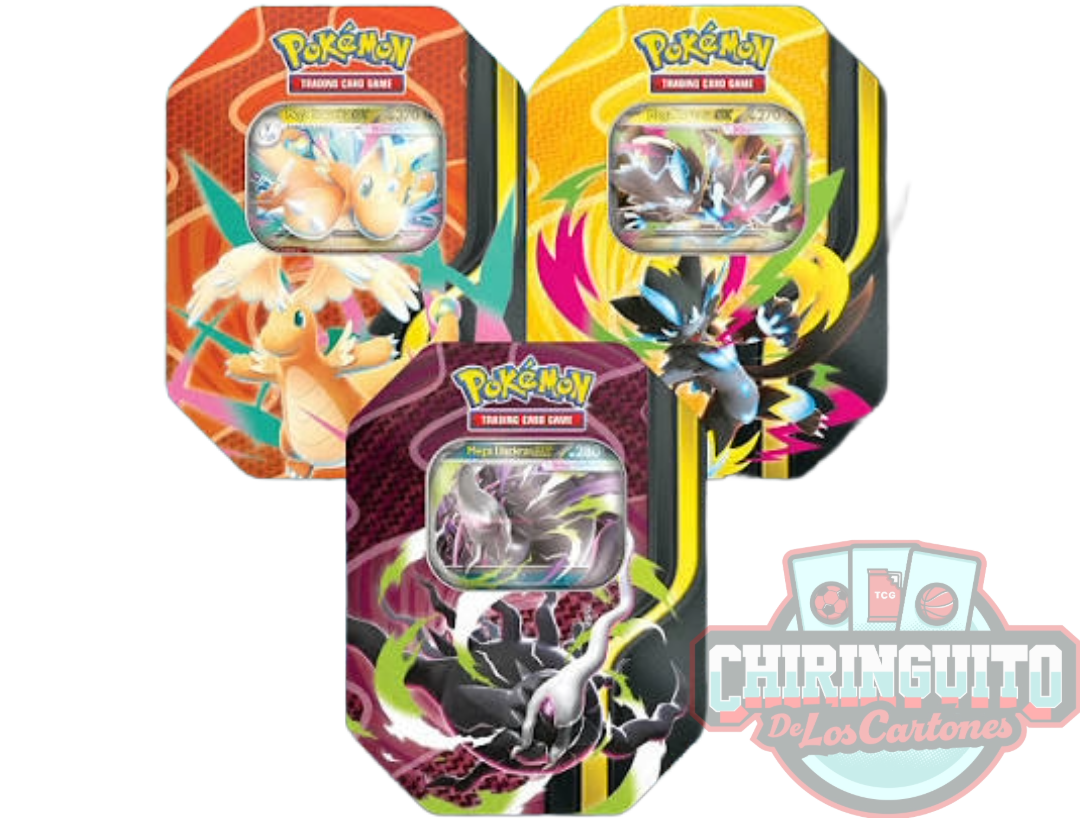 PREVENTA Mega Forces Lata Pokémon – Español – MODELO ALEATORIO.